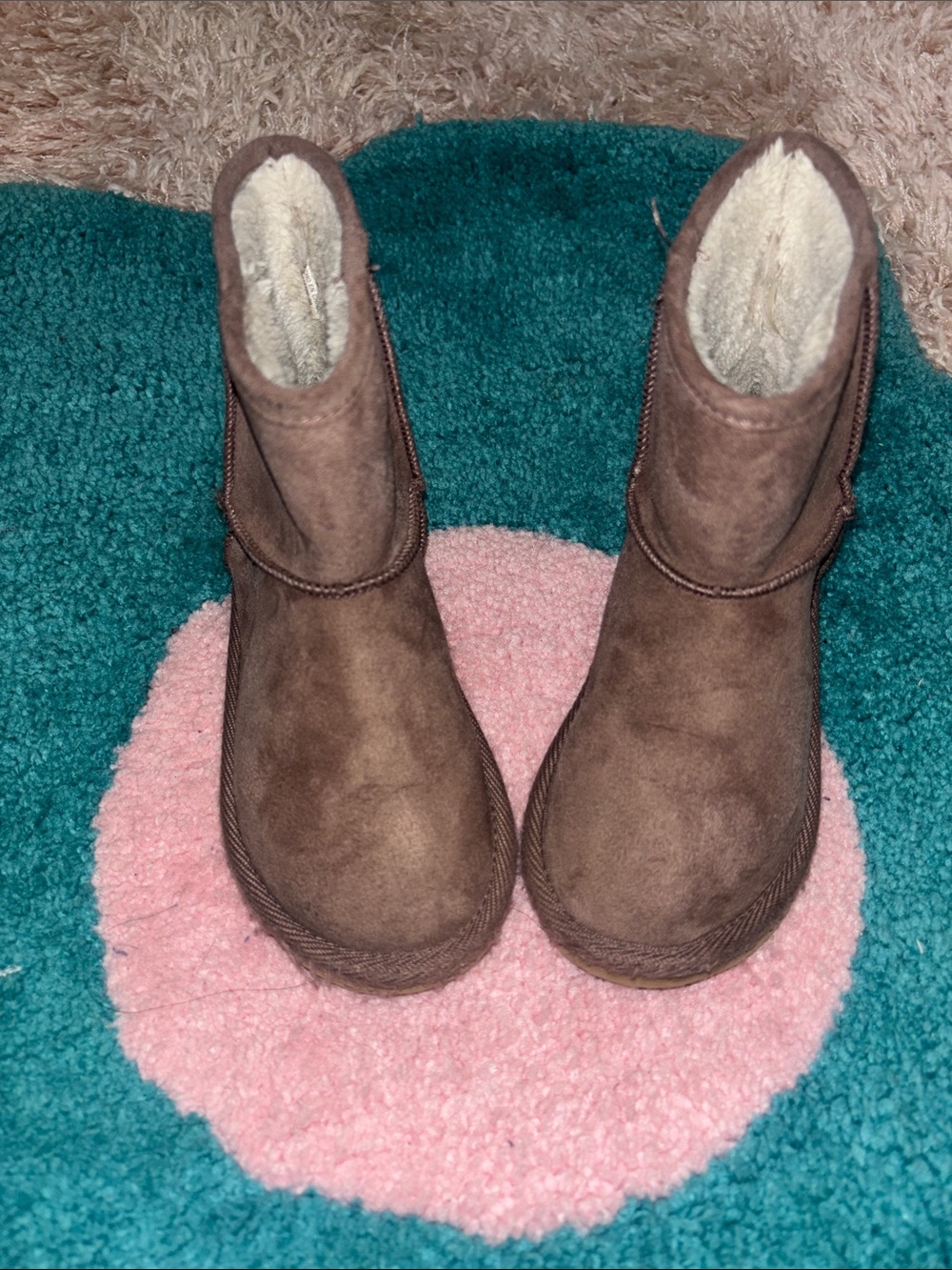 Brown Cozy Faux-Suede Shearling Lined Boots